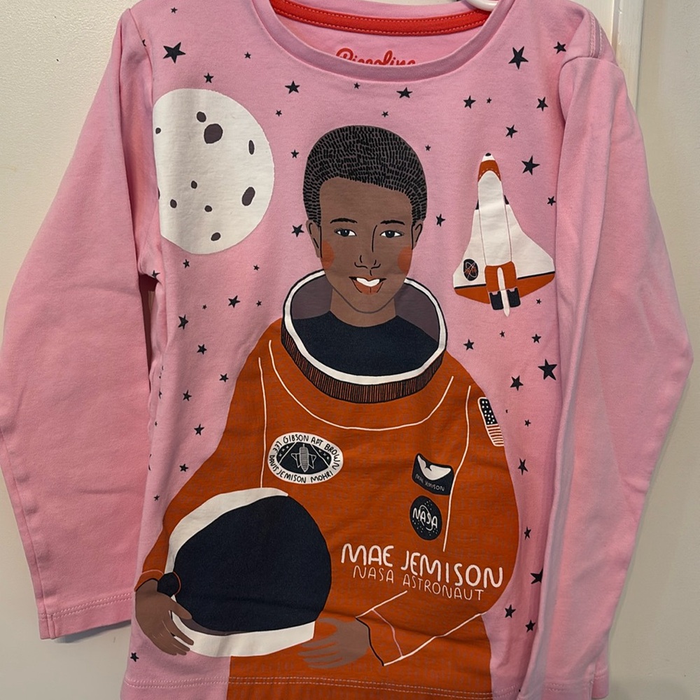 Piccolina - Mae Jamison, astronaut, long sleeve tee - size 8